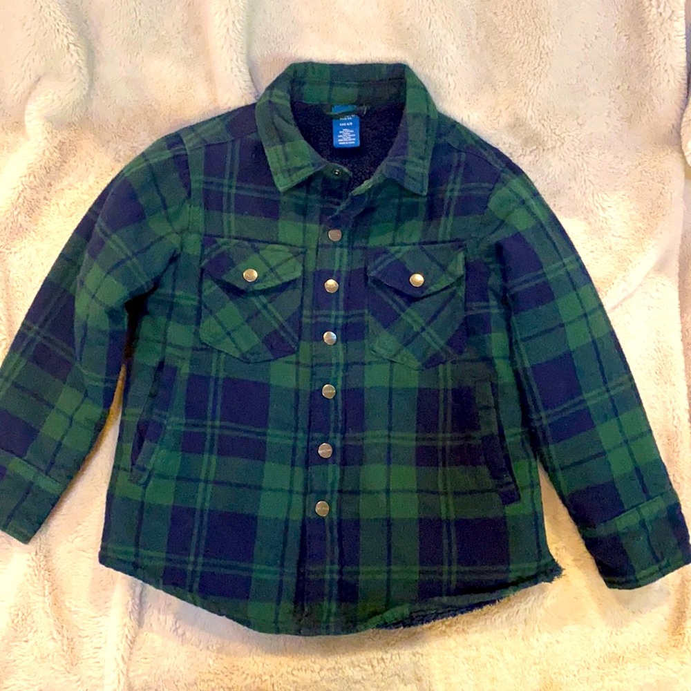 Flannel fleece-lined jacket